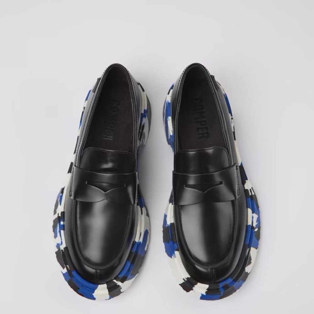 CAMPER Black Leather Loafer for Women